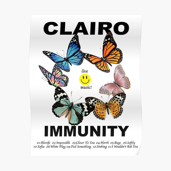 Clairo Immunity with Tracklist Poster