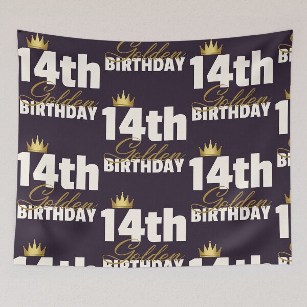 Item preview, 14th Golden Birthday Year Age Crown print designed and sold by doodabobs.