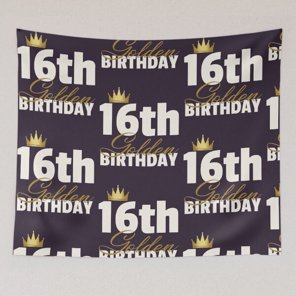 Item preview, 16th Golden Birthday Year Age Crown design designed and sold by doodabobs.