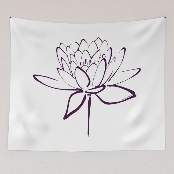 Item preview, Lotus Flower Calligraphy (Plum) designed and sold by Makanahele.
