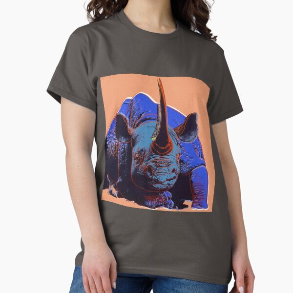 Vista previa del artículo con la obra «AW Black Rhino», diseñado y vendido por Peace,Love & Art.