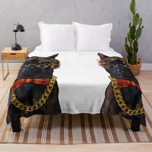 Item preview, Digital painting of hipster black Thai Ridgeback dog. designed and sold by hadkhanong.