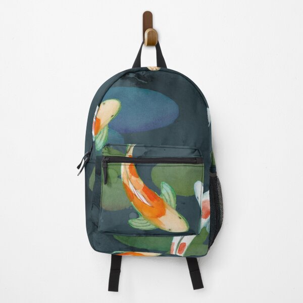 Item preview, Koi fish on a dark background painted in watercolor designed and sold by Sue Zipkin.