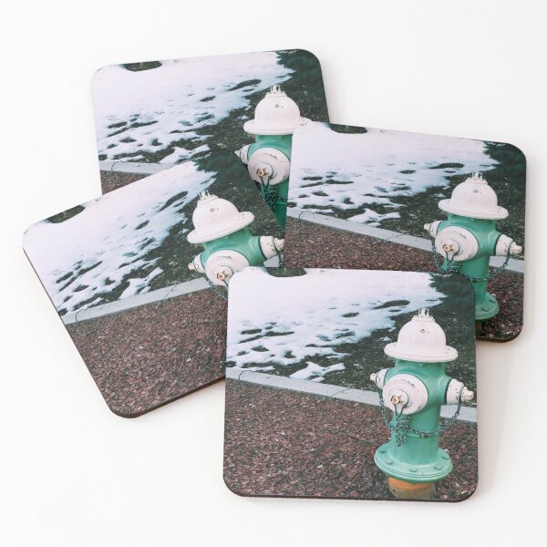 Item preview, Teal Fire Hydrant in the Snow designed and sold by daniash.