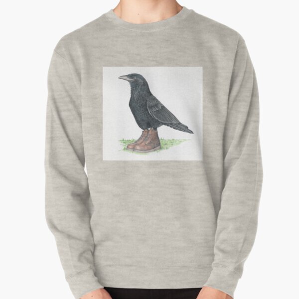 Crow in Roger's boots Pullover Sweatshirt