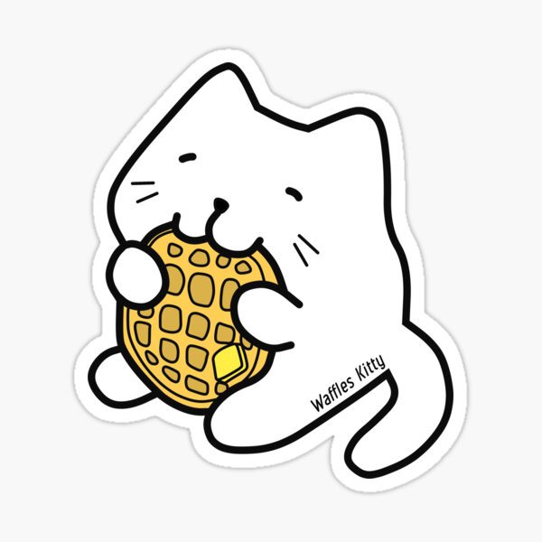 Waffles Kitty #001 Sticker