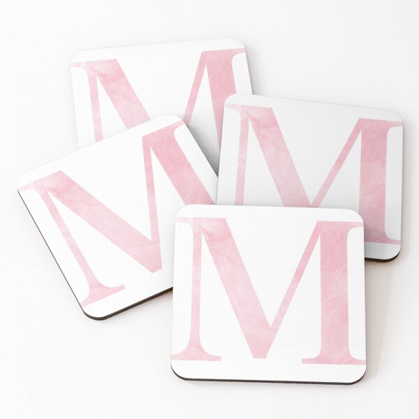 Item preview, Personalized Pink Marble Monogram M designed and sold by TheFamilyVan.