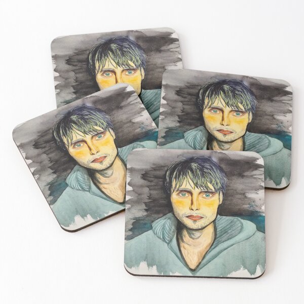 Item preview, Young Mads Mikkelsen in Watercolor designed and sold by unenergetic.