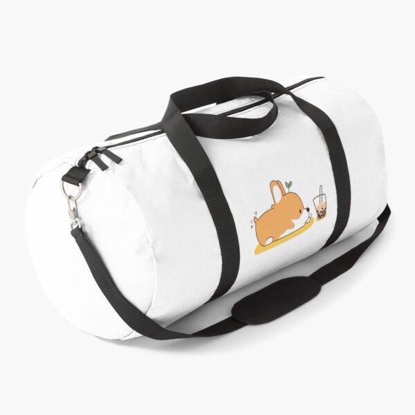 Corgi and Bubble Tea Duffle Bag