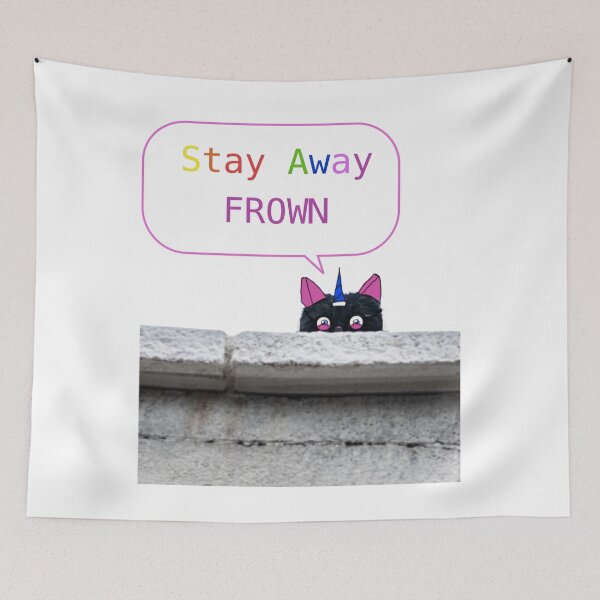 Item preview, Stay Away Frown- The Real but very shy Black Kitty Unicorn designed and sold by Helen Marvellous.