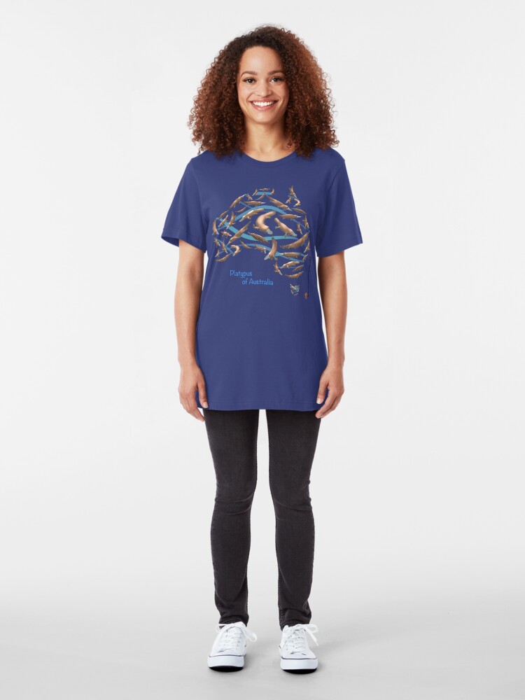 Alternate view of Platpypus Australia Map Slim Fit T-Shirt
