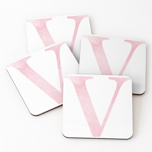 Item preview, Personalized Pink Marble Monogram V designed and sold by TheFamilyVan.