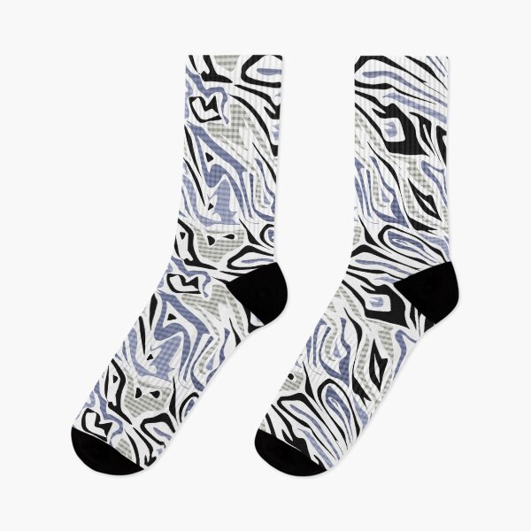 Item preview, Abstract, gray, blue tiger zebra skin print designed and sold by fuzzyfox.