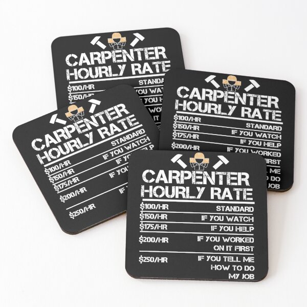 Item preview, Carpenter Hourly Rates Funny Carpenter Gift designed and sold by zenpatterns.