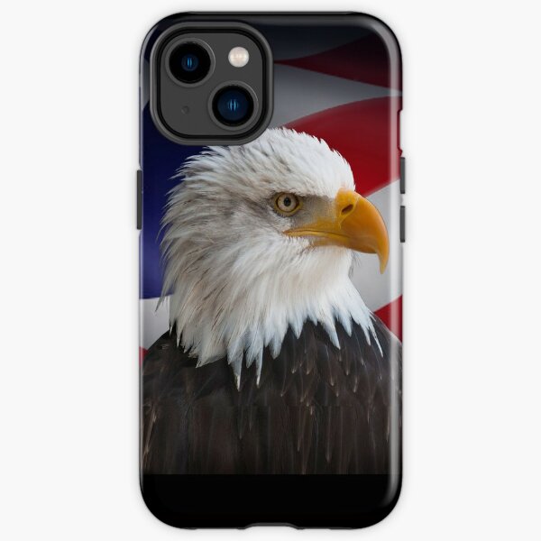 iPhone 13 Cool USA Flag Distressed American Eagle Shirt, Eagles Case