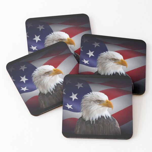Item preview, Bald Eagle and Flag designed and sold by Poptopia.