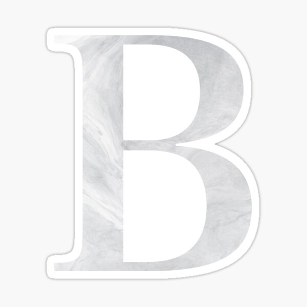 "Personalized Gray Marble Monogram B" Sticker For Sale By TheFamilyVan ...