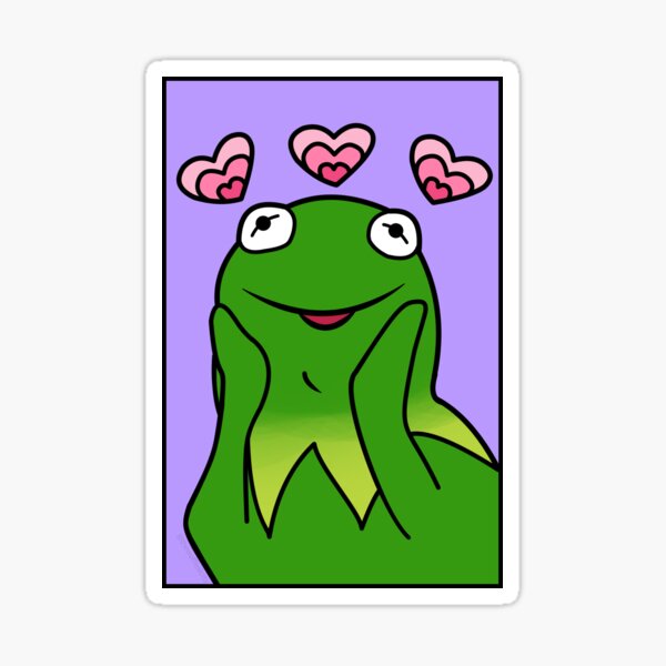 UwU Kermit Emoji Wholesome Sticker