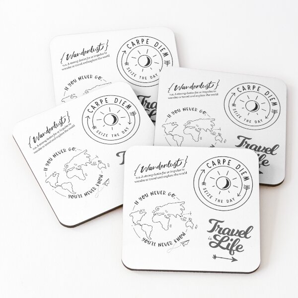 Item preview, Wanderlust Travel Quotes  | Sticker Pack designed and sold by CarpeDiemLife.
