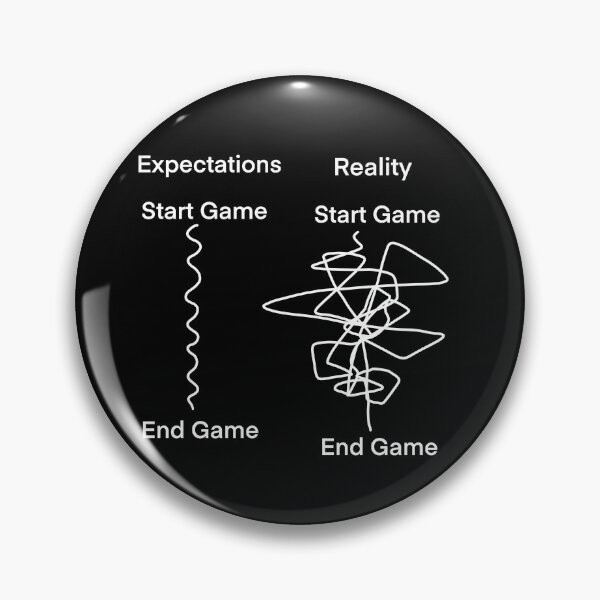 Item preview, Start Game Endgame Expectations Reality White Font designed and sold by Lozzie Eliza Designs.