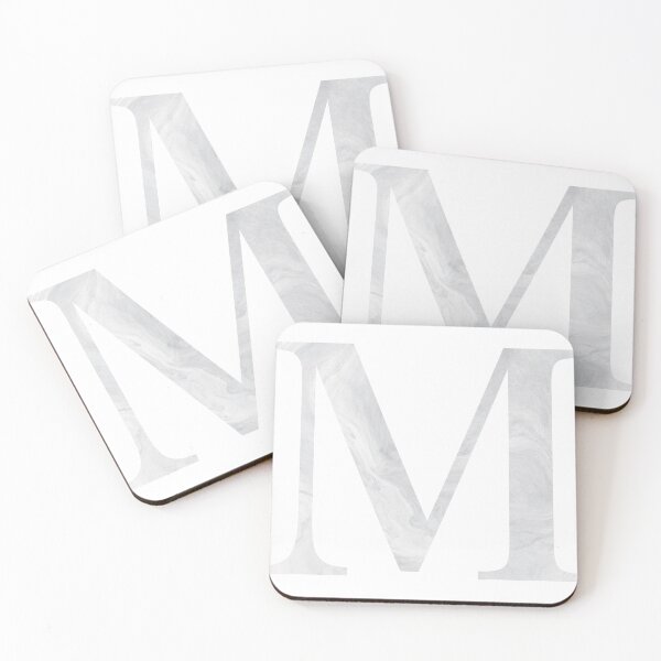 Item preview, Personalized Gray Marble Monogram M designed and sold by TheFamilyVan.