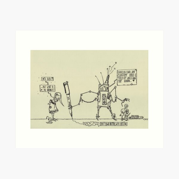 Love flows better in ink Art Print
