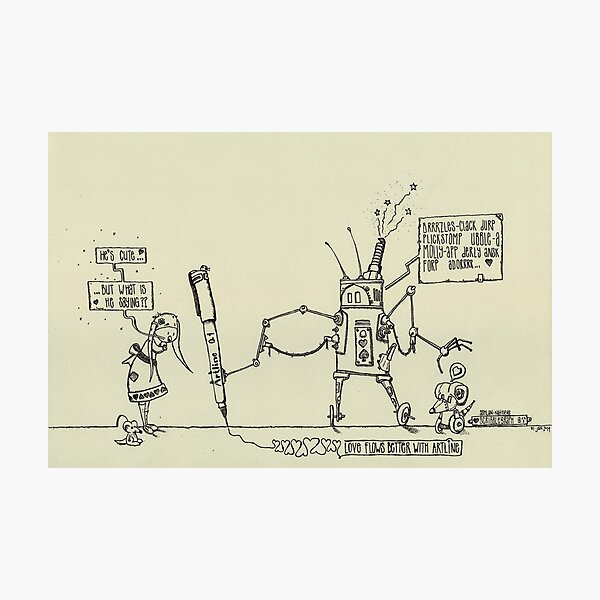 Love flows better in ink Photographic Print