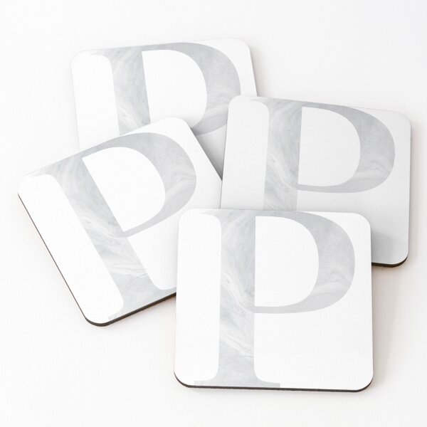 Item preview, Personalized Gray Marble Monogram P designed and sold by TheFamilyVan.