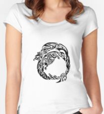 Charizard Tribal Women's Fitted Scoop T-Shirt