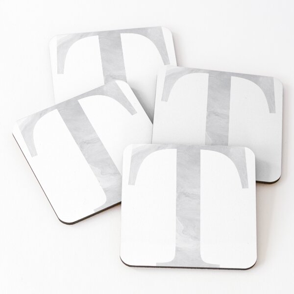 Item preview, Personalized Gray Marble Monogram T designed and sold by TheFamilyVan.