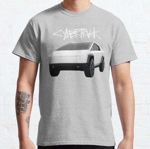 Tesla Cybertruck White | White Logo Classic T-Shirt