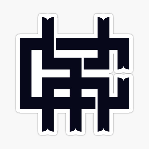 NYC monogram Tshirt print Sticker