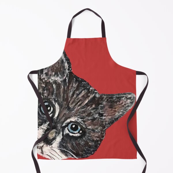 Item preview, Whatcha Doing? Cat Peeking Around the Corner Original Art Painting designed and sold by RobinetteArt.