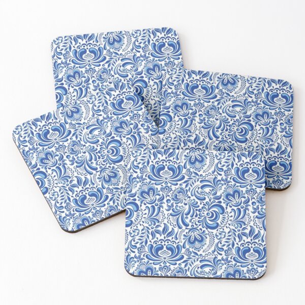 Item preview, Blue  vintage Ajami Motifs designed and sold by Lamadesigns.