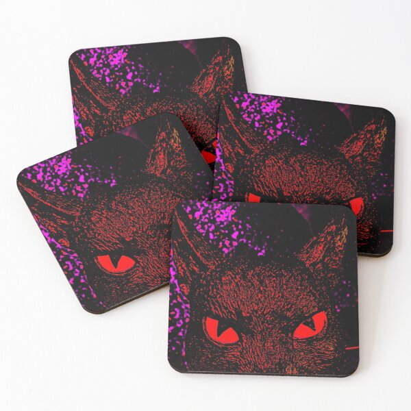 Item preview, Red eye scary cat by Iritof designed and sold by iritof.