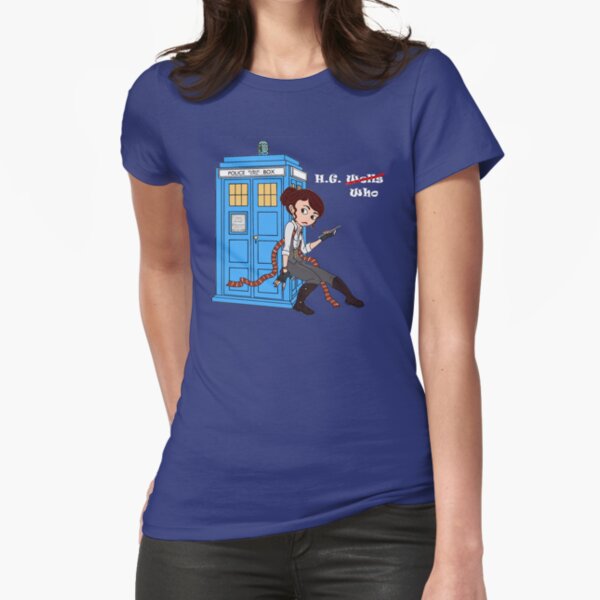 H. G. Who - pastel Tardis Fitted T-Shirt