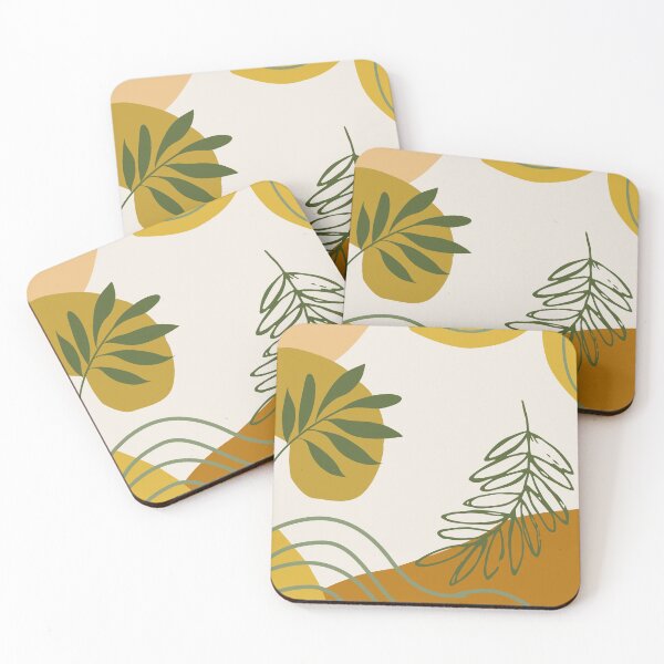 Item preview, Boho Minimalist Leaves Random Shapes Art designed and sold by TriadArtDesign.