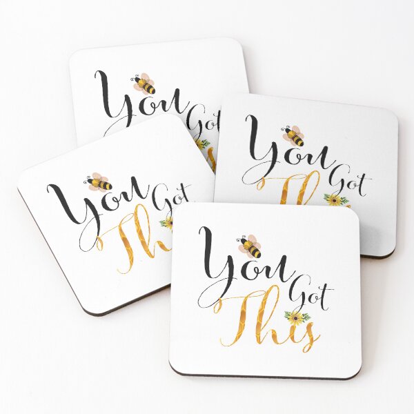 Item preview, you got this, Bee Positive, Positive Quotes designed and sold by Fas Designs.