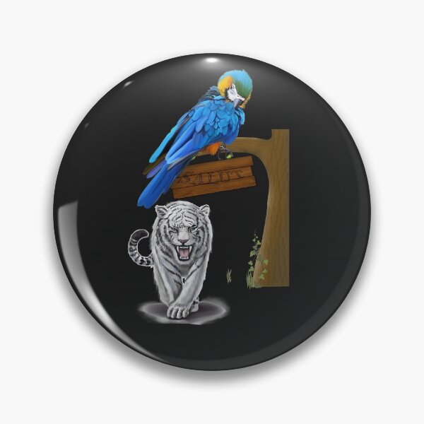 Item preview, The parrot that salutes the white tiger designed and sold by Karine Dupras.