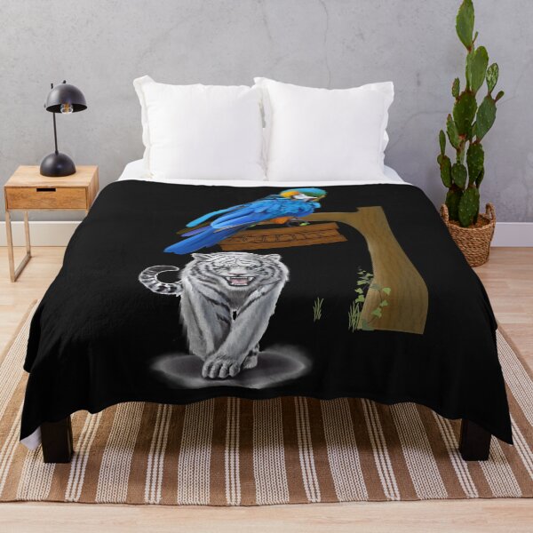 Item preview, The parrot that salutes the white tiger designed and sold by Karine Dupras.