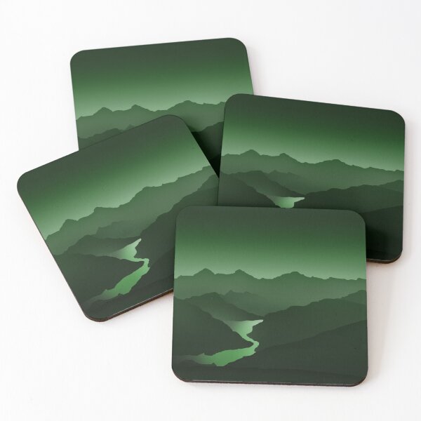 Item preview, Abstract Mountains - Green designed and sold by KarDanCreations.