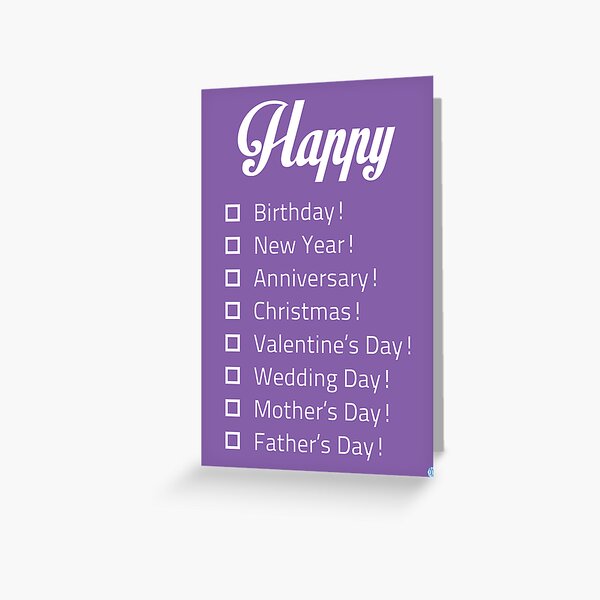 Happy... Check-list Card Greeting Card