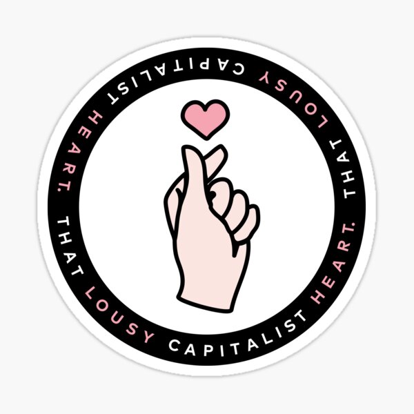 [CRASH LANDING ON YOU] Korean Finger Heart | That Lousy Capitalist Heart | Inspired by Crash Landing on You | Yoon Se Ri | Hyun Bin Sticker