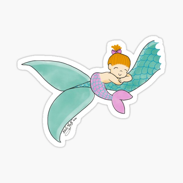 Mermaid Baby Stickers Redbubble