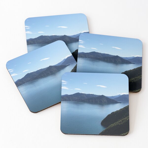 Item preview, Blue ocean, green mountains - Marlborough Sounds, New Zealand designed and sold by Naturevibez.