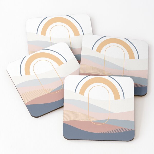 Item preview, Mountain Haze 1 - Landscape Line Art Abstract Simple Lines designed and sold by Quirkle Berry.