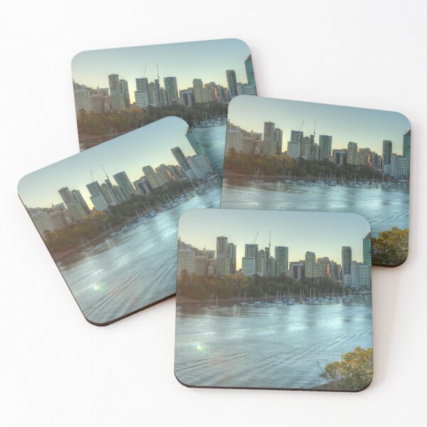 Artikelvorschau, Brisbane River City, Stadtbild, Australien, Flussstadt, Skyline der Stadt entworfen und verkauft von Ransyn Art.