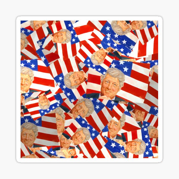 President Bill Clinton, the 42nd president of the United States Sticker