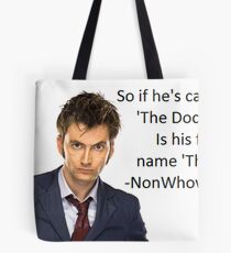 Non-Whovian Question Tote Bag
