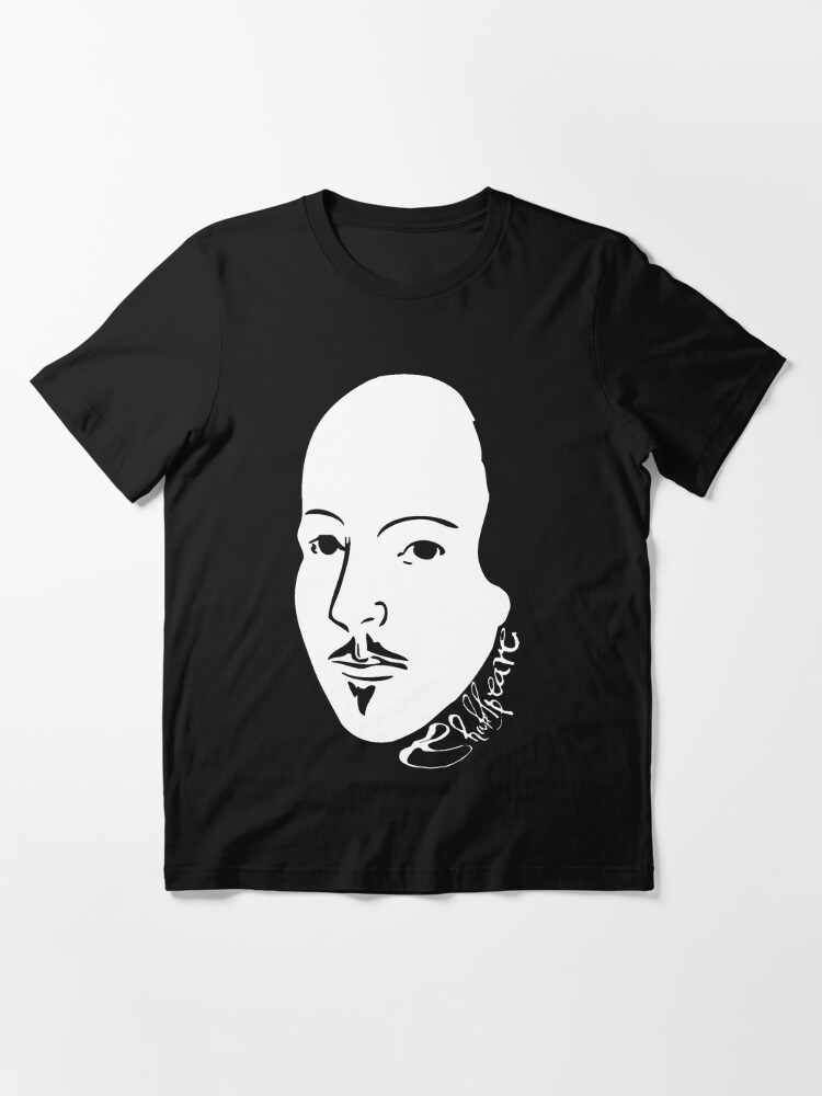 Essential T-Shirt, Black & White Shakespeare designed and sold by Styled Vintage